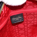 Christian Dior Lady Dior Canage Hand Bag Leather 2way Black Gold Auth ep15594V-21