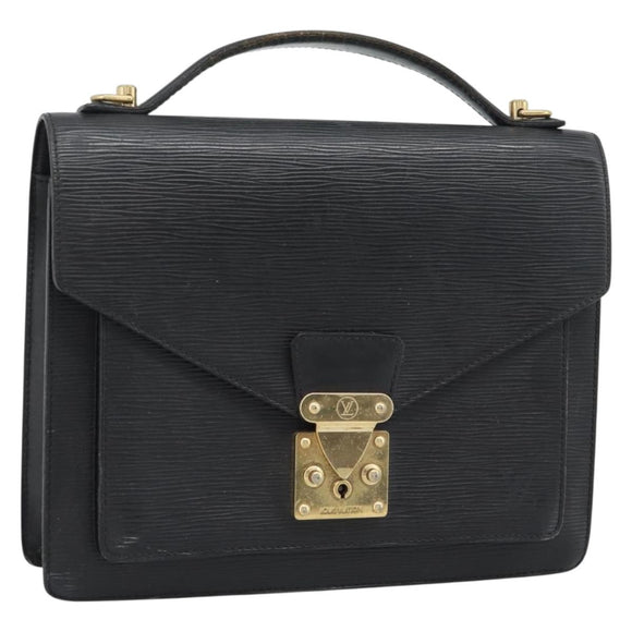 LOUIS VUITTON Epi Monceau 28 Hand Bag Black M52122 LV Auth ep15595