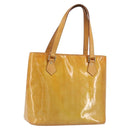 LOUIS VUITTON Monogram Vernis Houston Hand Bag Beige M91004 LV Auth ep15596-1