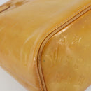 LOUIS VUITTON Monogram Vernis Houston Hand Bag Beige M91004 LV Auth ep15596-14