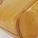 LOUIS VUITTON Monogram Vernis Houston Hand Bag Beige M91004 LV Auth ep15596-16