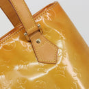 LOUIS VUITTON Monogram Vernis Houston Hand Bag Beige M91004 LV Auth ep15596-17