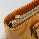 LOUIS VUITTON Monogram Vernis Houston Hand Bag Beige M91004 LV Auth ep15596-18