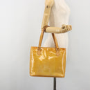 LOUIS VUITTON Monogram Vernis Houston Hand Bag Beige M91004 LV Auth ep15596-26