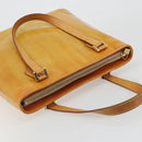 LOUIS VUITTON Monogram Vernis Houston Hand Bag Beige M91004 LV Auth ep15596-6
