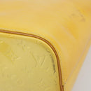 LOUIS VUITTON Monogram Vernis Houston Hand Bag Lime Yellow M91055 Auth ep15597-15