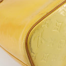 LOUIS VUITTON Monogram Vernis Houston Hand Bag Lime Yellow M91055 Auth ep15597-18