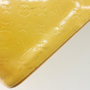 LOUIS VUITTON Monogram Vernis Houston Hand Bag Lime Yellow M91055 Auth ep15597-8