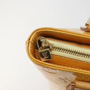 LOUIS VUITTON Monogram Vernis Houston Hand Bag Lime Yellow M91055 Auth ep15597-20