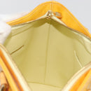 LOUIS VUITTON Monogram Vernis Houston Hand Bag Lime Yellow M91055 Auth ep15597-22