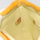 LOUIS VUITTON Monogram Vernis Houston Hand Bag Lime Yellow M91055 Auth ep15597-23