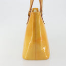 LOUIS VUITTON Monogram Vernis Houston Hand Bag Lime Yellow M91055 Auth ep15597-4