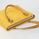 LOUIS VUITTON Monogram Vernis Houston Hand Bag Lime Yellow M91055 Auth ep15597-6