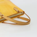 LOUIS VUITTON Monogram Vernis Houston Hand Bag Lime Yellow M91055 Auth ep15597-7