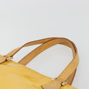 LOUIS VUITTON Monogram Vernis Houston Hand Bag Lime Yellow M91055 Auth ep15597-14