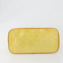 LOUIS VUITTON Monogram Vernis Houston Hand Bag Lime Yellow M91055 Auth ep15597-5