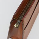 LOUIS VUITTON Epi Pochette Homme Bag Brown Zipangu Gold M52528 LV Auth ep15599-8