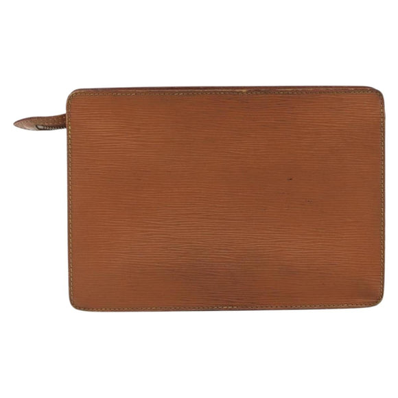 LOUIS VUITTON Epi Pochette Homme Bag Brown Zipangu Gold M52528 LV Auth ep15599