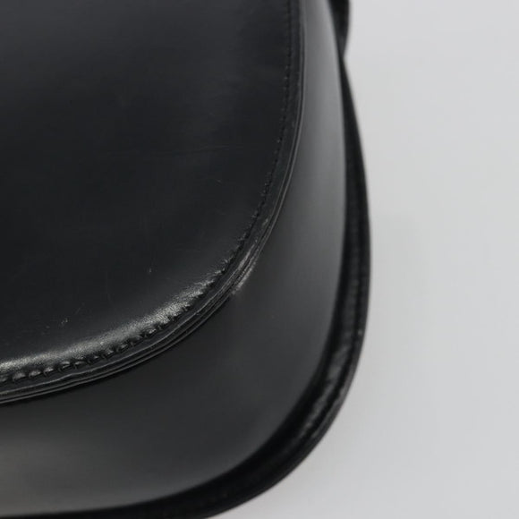 GUCCI Bamboo Hand Bag Leather Black Gold 000 2113 0633 Auth ep15601A