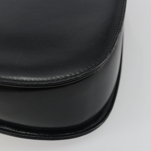 GUCCI Bamboo Hand Bag Leather Black Gold 000 2113 0633 Auth ep15601A