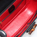 GUCCI Bamboo Hand Bag Leather Black Gold 000 2113 0633 Auth ep15601A-18