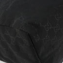 GUCCI GG Canvas Tote Bag Nylon Black Gold 282439 Auth ep15602-14