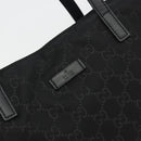 GUCCI GG Canvas Tote Bag Nylon Black Gold 282439 Auth ep15602-10