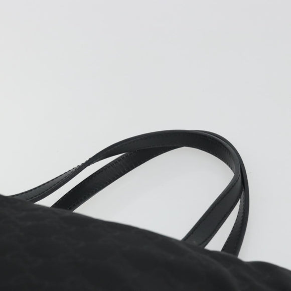 GUCCI GG Canvas Tote Bag Nylon Black Gold 282439 Auth ep15602