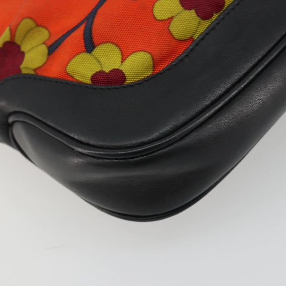 GUCCI Jackie Shoulder Bag Canvas Orange Silver 001 9735 Auth ep15603