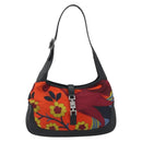 GUCCI Jackie Shoulder Bag Canvas Orange Silver 001 9735 Auth ep15603-2