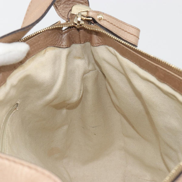 GUCCI Sukey Shoulder Bag Leather Champagne Gold 232955 Auth ep15604