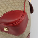 CELINE Macadam Canvas Boston Bag PVC 2way Beige Gold Auth ep15605-14