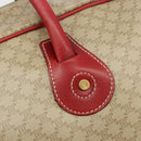 CELINE Macadam Canvas Boston Bag PVC 2way Beige Gold Auth ep15605-16