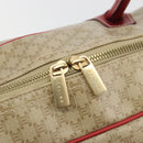 CELINE Macadam Canvas Boston Bag PVC 2way Beige Gold Auth ep15605-17