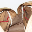 CELINE Macadam Canvas Boston Bag PVC 2way Beige Gold Auth ep15605-20