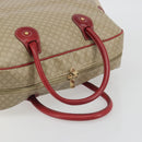 CELINE Macadam Canvas Boston Bag PVC 2way Beige Gold Auth ep15605-7