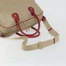 CELINE Macadam Canvas Boston Bag PVC 2way Beige Gold Auth ep15605-9