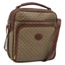 GUCCI Micro GG Supreme Shoulder Bag PVC Beige Gold Auth ep15606-1