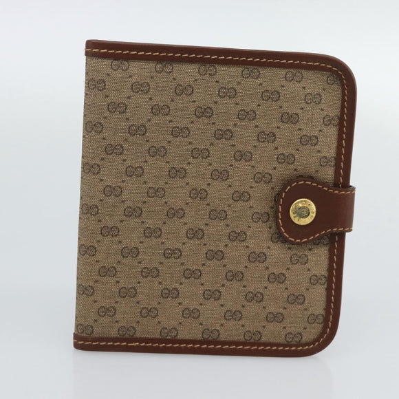 GUCCI Micro GG Supreme Shoulder Bag PVC Beige Gold Auth ep15606