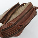 GUCCI Micro GG Supreme Shoulder Bag PVC Beige Gold Auth ep15606-6