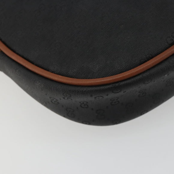 GUCCI Micro GG Supreme Shoulder Bag Black Gold 007 104 0013 Auth ep15607