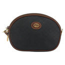 GUCCI Micro GG Supreme Shoulder Bag Black Gold 007 104 0013 Auth ep15607-13