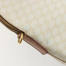 CELINE Macadam Canvas Hand Bag PVC Leather White Gold Auth ep15611-9