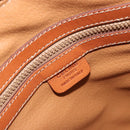 CELINE Macadam Canvas Hand Bag PVC Leather White Gold Auth ep15611-18