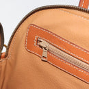 CELINE Macadam Canvas Hand Bag PVC Leather White Gold Auth ep15611-21
