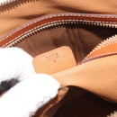 CELINE Macadam Canvas Hand Bag PVC Leather White Gold Auth ep15611-12