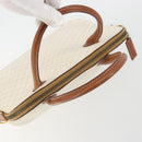 CELINE Macadam Canvas Hand Bag PVC Leather White Gold Auth ep15611-6