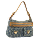 LOUIS VUITTON Monogram Denim Buggy PM Shoulder Bag Blue M95049 LV Auth ep15612A-1