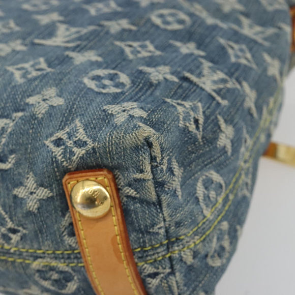 LOUIS VUITTON Monogram Denim Buggy PM Shoulder Bag Blue M95049 LV Auth ep15612A