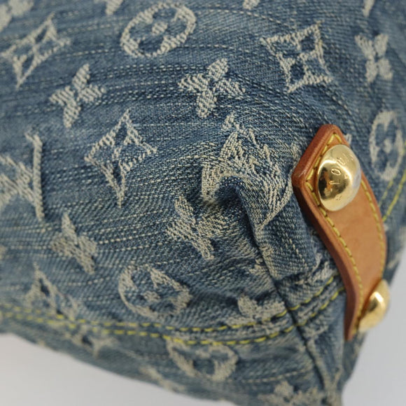 LOUIS VUITTON Monogram Denim Buggy PM Shoulder Bag Blue M95049 LV Auth ep15612A